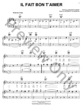 Il Fait Bon T'aimer piano sheet music cover